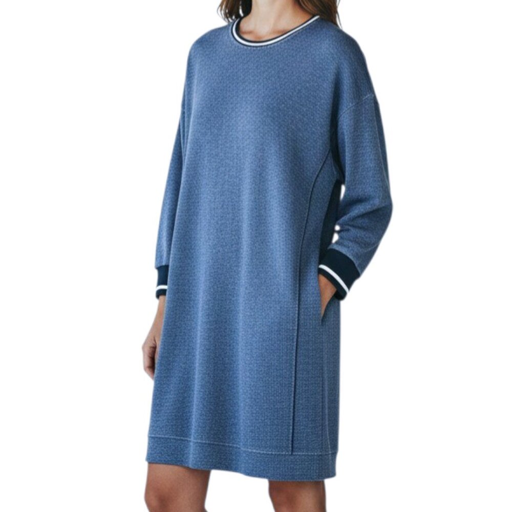 Vineyard Vines Blue Long Sleeve Knit Shift Dress